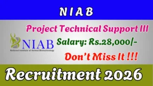NIAB Project Technical Support III Recruitment 2026