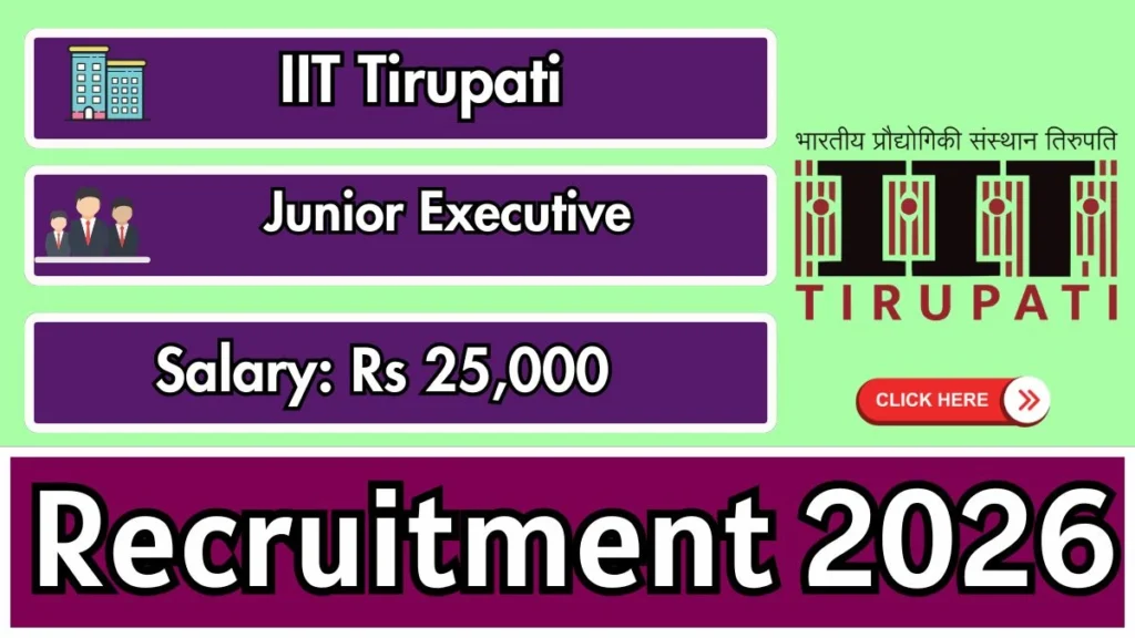 IIT Tirupati Junior Executive Recruitment 2026