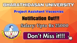 Bharathidasan University Project Assistant Recruitment 2026