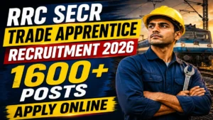 Railway RRC SECR Trade Apprentice Recruitment 2026 – Notification Out for 1644 Posts @ secr.indianrailways.gov.in