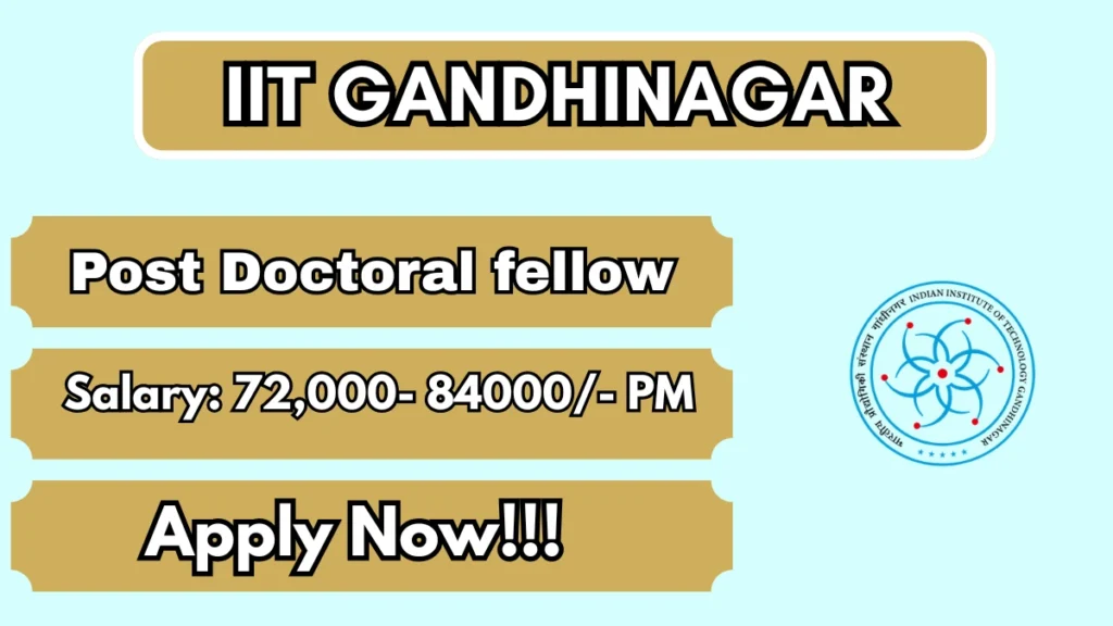 IIT Gandhinagar Post-Doctoral Fellow Recruitment 2026