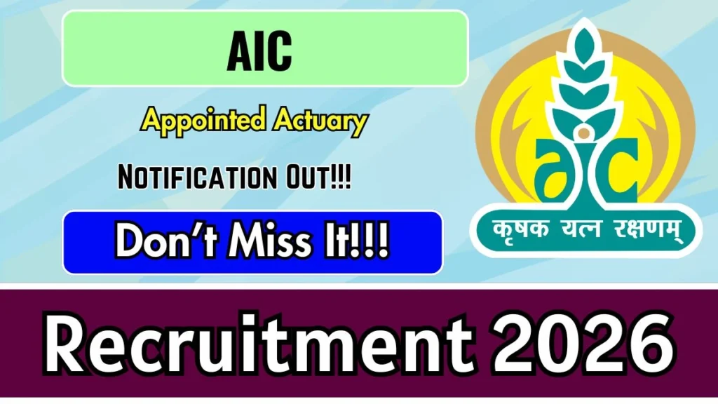 AIC Appointed Actuary Recruitment 2026