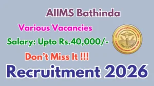AIIMS Bathinda Recruitment 2026 – Walkin for DEO, Pharmacist and More