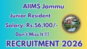 AIIMS Jammu Junior Resident Recruitment 2026