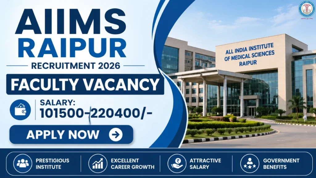 AIIMS Raipur Recruitment 2026 – Apply Online for 92 Faculty Posts