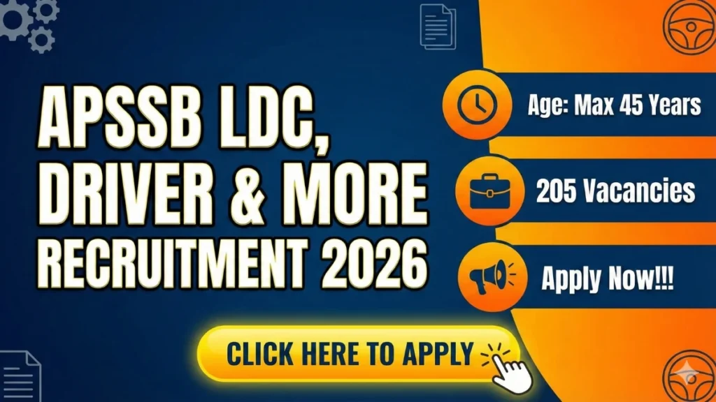 APSSB Recruitment 2026 Out – Apply Online 205 Lower Division Clerk, Driver and More Posts