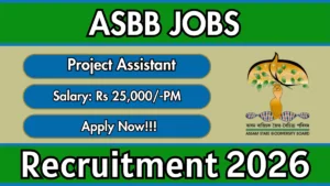 ASBB Project Assistant Recruitment 2026