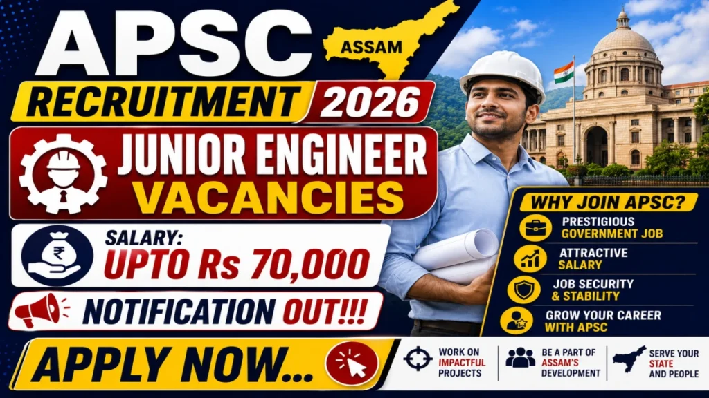 Assam APSC JE Recruitment 2026 Notification Out