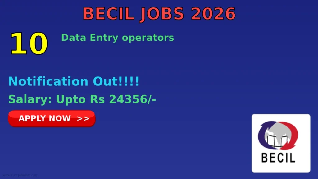 BECIL Data Entry Operators Recruitment 2026