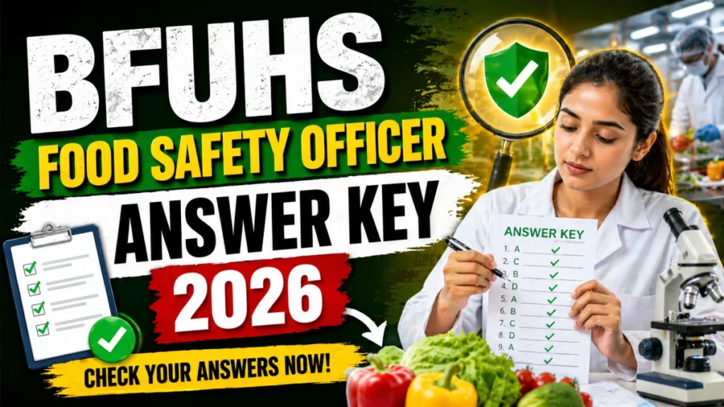 BFUHS Food Safety Officer Answer Key 2026 OUT