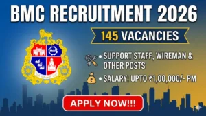 BMC Recruitment 2026 Out – Apply Online 145 Support Staff, Wireman and Other Posts