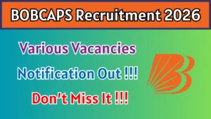 BOBCAPS Recruitment 2026 – Apply Online for Manager, AVP and More Posts