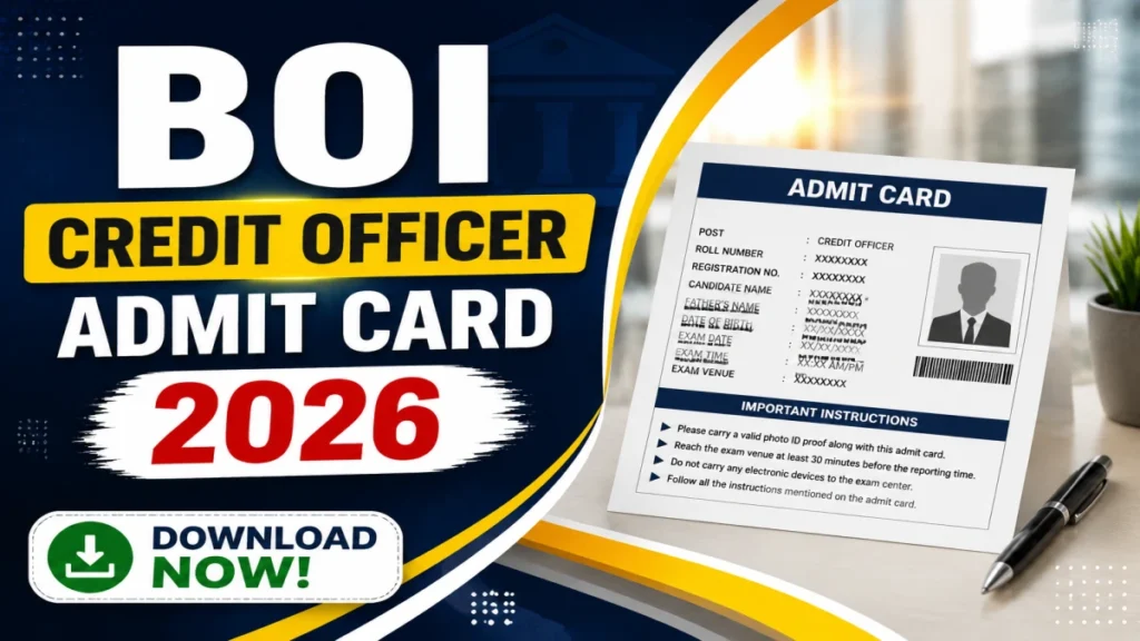 BOI Credit Officer Interview Call Letter 2026 (Out)