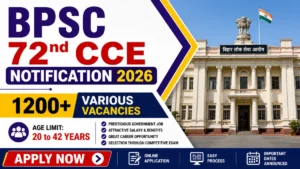 BPSC 72nd CCE Notification 2026 Out