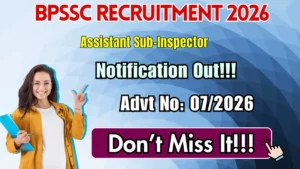 BPSSC Assistant Sub-Inspector Recruitment 2026