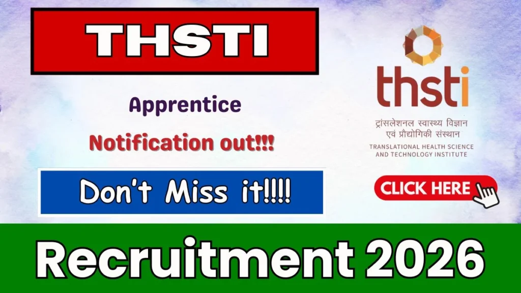 BRIC THSTI Apprentice Recruitment 2026
