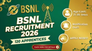 BSNL Senior Executive Trainee Recruitment 2026 Out