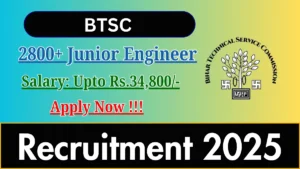 BTSC Junior Engineer Recruitment 2026