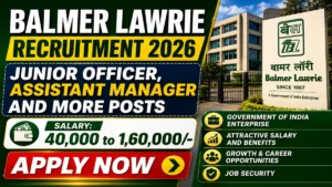 Balmer Lawrie Recruitment 2026 – Apply Online for 20 Junior Officer, Assistant Manager and More Posts