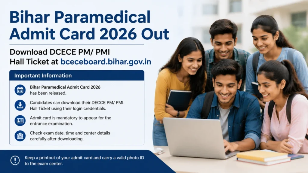 Bihar Paramedical Admit Card 2026 Out