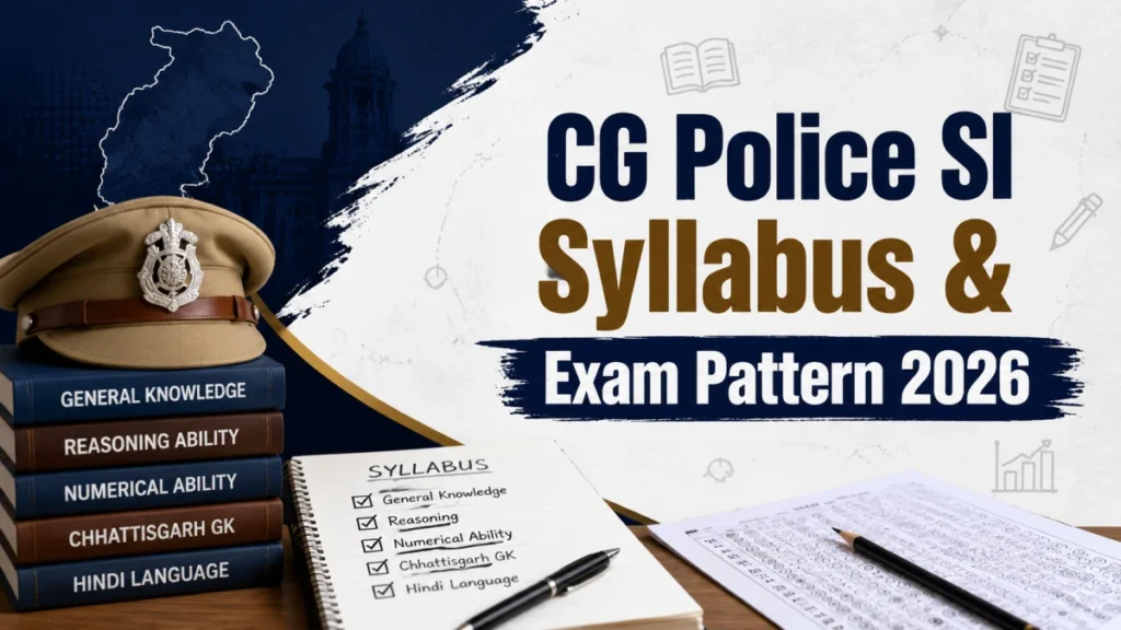 CG Police SI Syllabus & Exam Pattern 2026: Check Prelims and Mains Detailed Syllabus