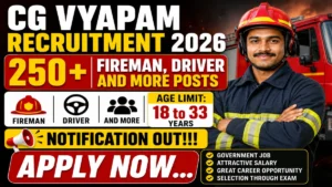 CG Vyapam Recruitment 2026 Notification Out