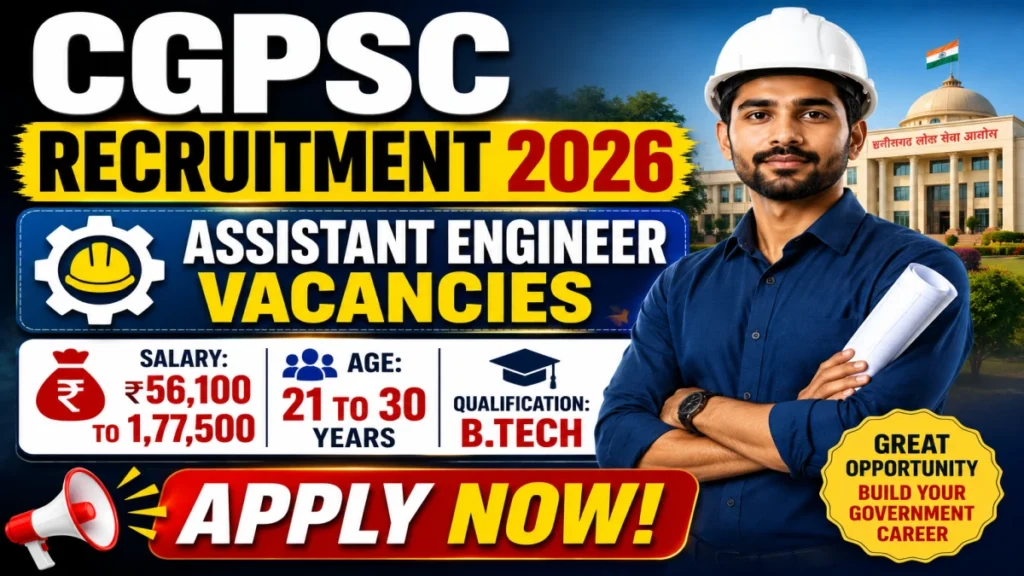 CGPSC Assistant Engineer Recruitment 2026 Notification Out