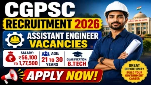 CGPSC Assistant Engineer Recruitment 2026 Notification Out