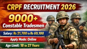 CRPF Constable Recruitment 2026 Out – Apply Online 9195 Posts