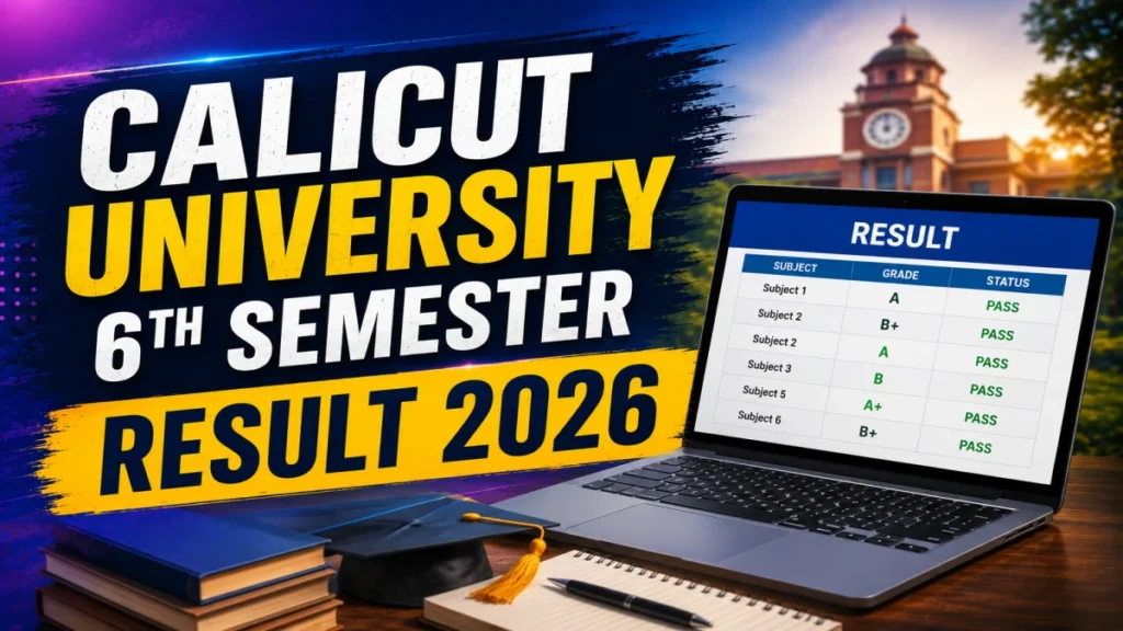 Calicut University Result 2026 Out for B.Com, B.Sc 6th Semester