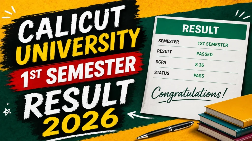 Calicut University Result 2026 for M.A 1st Semester