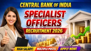 Central Bank of India Specialist Officers Recruitment 2026 Out – Apply Online 26 Posts