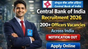 Central Bank of India Specialist Officers Recruitment 2026