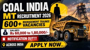 Coal India Management Trainee Recruitment 2026