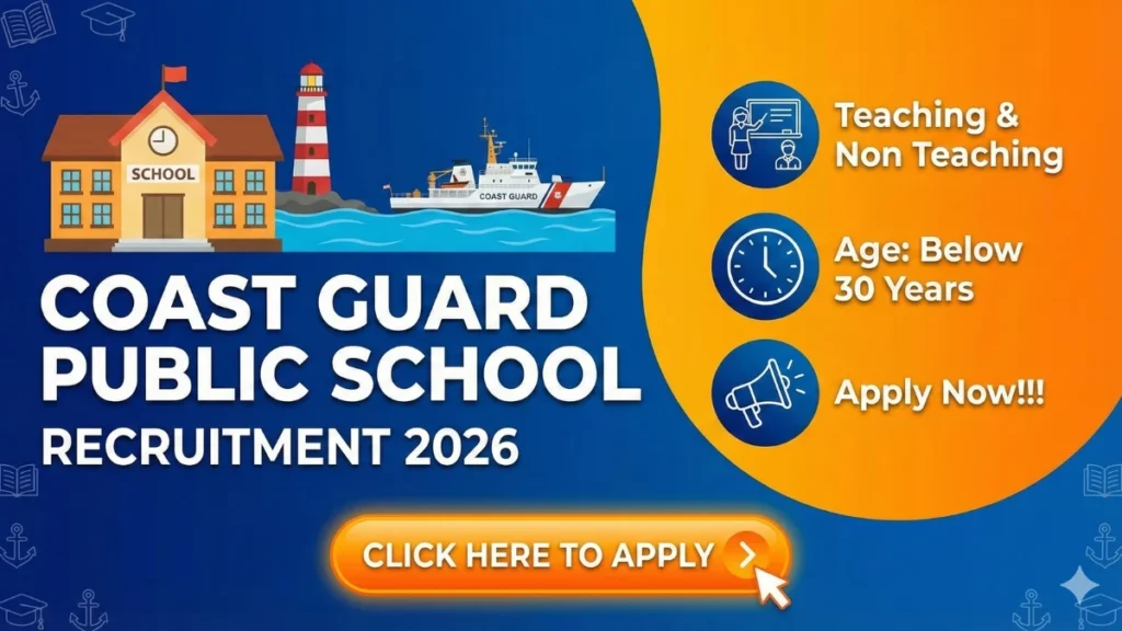 Coast Guard Public School Teaching and Non Teaching Recruitment 2026 Out