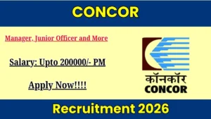 Container Corporation of India Recruitment 2026 Out