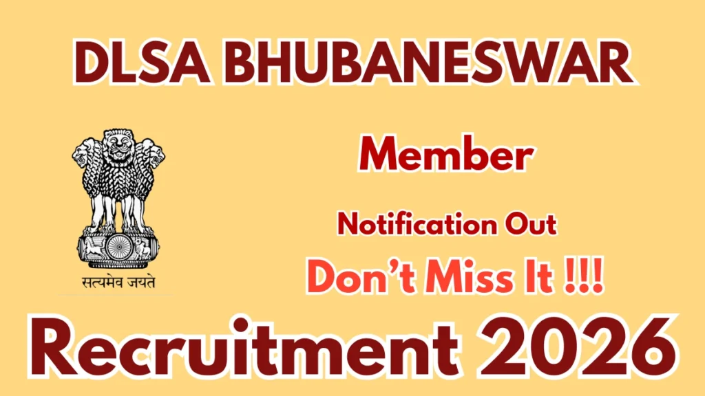 DLSA Bhubaneswar Member Recruitment 2026