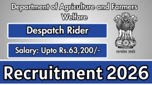 Department of Agriculture and Farmers Welfare Despatch Rider Recruitment 2026