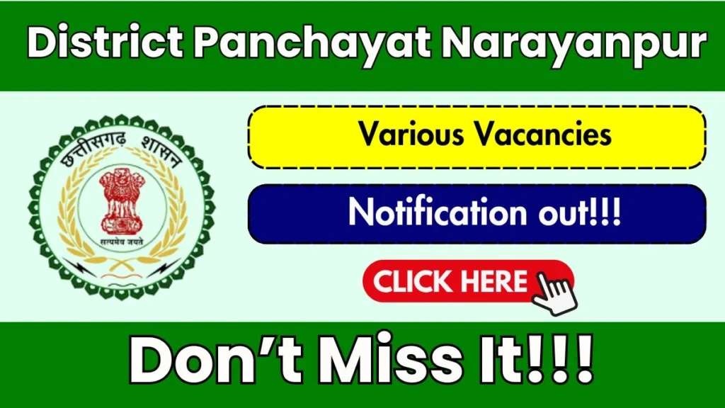 District Panchayat Narayanpur Recruitment 2026