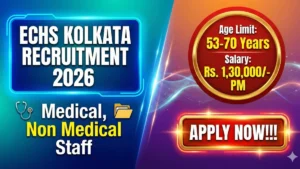 ECHS Kolkata Recruitment 2026 Out – Apply Offline 42 Medical, Non Medical Staff Posts