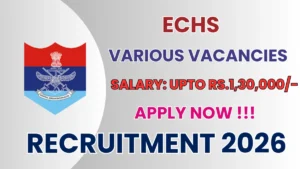 ECHS Recruitment 2026 – Apply Offline for 14 Clerk, Medical Officer And More Posts