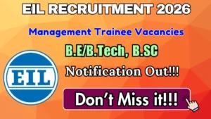 EIL Management Trainee Recruitment 2026 Out – Apply Online 59 Posts