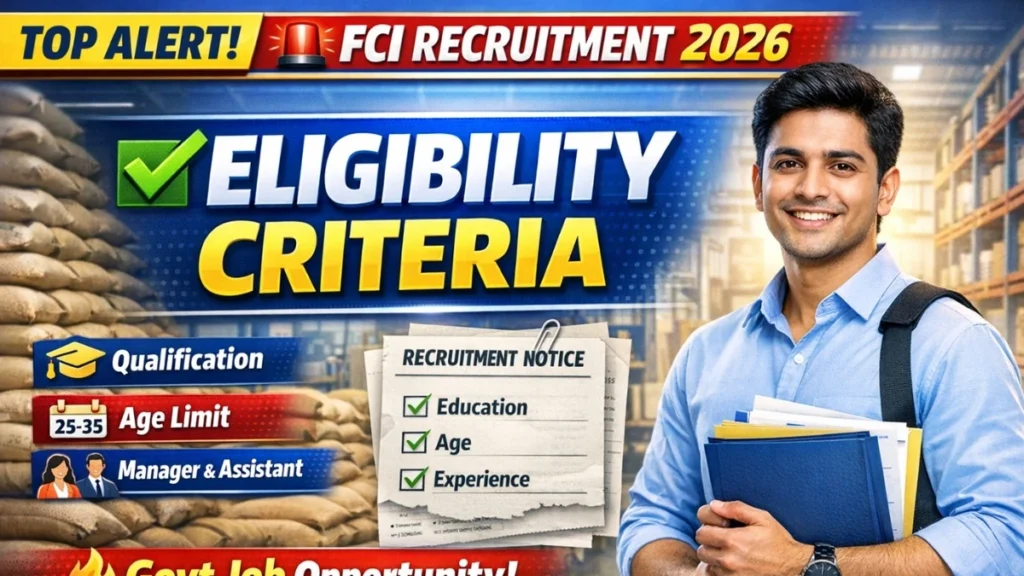 FCI Eligibility Criteria 2026: Check Qualification, Age Limit, Post-Wise Eligibility & Relaxation