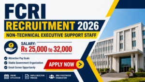 FCRI Non-Technical Executive Support Staff Recruitment 2026