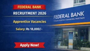 Federal Bank Apprentice Recruitment 2026 – Apply Online for Graduate Apprentices in Kerala, Tamil Nadu & Karnataka