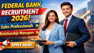 Federal Bank Recruitment 2026 Out – Apply Online Sales Professionals / Relationship Managers Posts