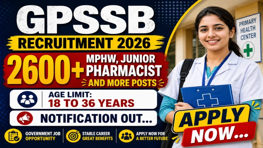 GPSSB Recruitment 2026 Notification Out