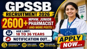 GPSSB Recruitment 2026 Notification Out