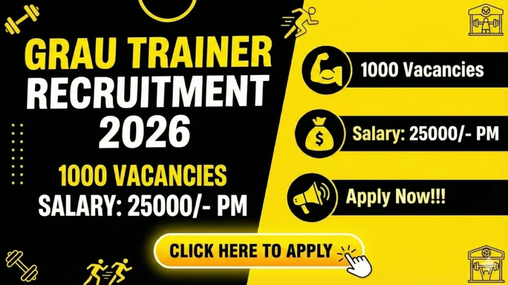 GRAU Punjab Trainer Recruitment 2026 Out – Apply Online 1000 Posts
