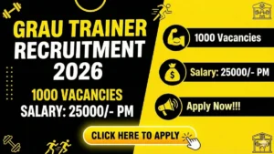 GRAU Punjab Trainer Recruitment 2026 Out – Apply Online 1000 Posts